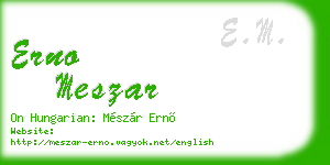 erno meszar business card